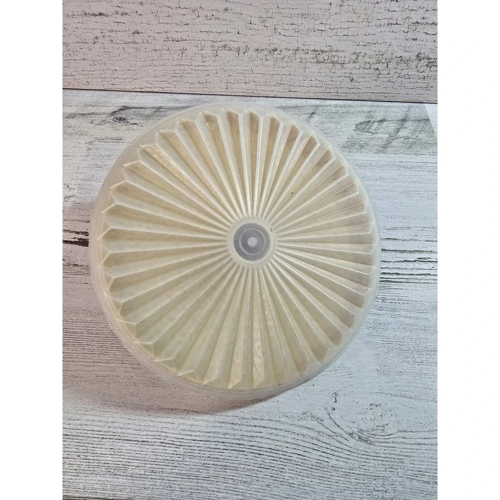 Vintage Tupperware 812 Servalier‎ Sunburst Lid Harvest Yellow 5.25 Inch Round